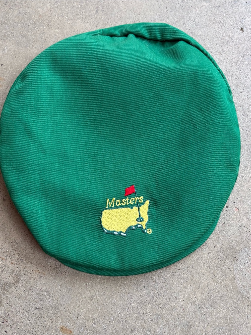 Masters Golf Hat Paperboy Hat Adjustable Strap 1980s Made in USA Flat Cap Cabbie